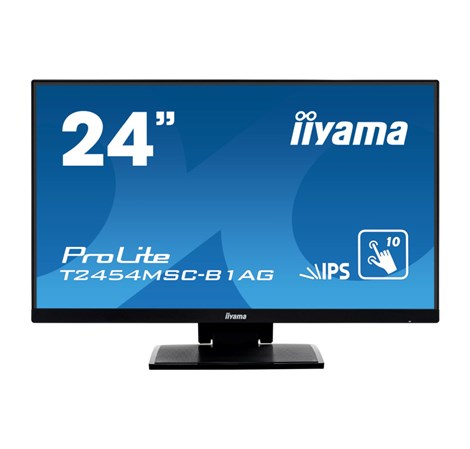 IIYAMA 24" T2454MSC-B1AG Touchscreen FHD (1920×1080) IPS LED, 16:9, 250 cd/m2, 1000:1, 1xVGA, 1xHDMI, 3xUSB-A, zvučnici, crni 