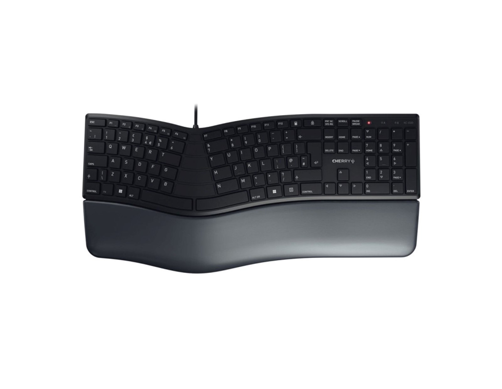 Cherry KC 4500 ergonomska tipkovnica, USB, crna