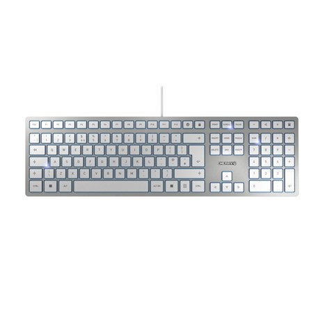 Cherry KC 6000 Slim tipkovnica, USB, bijela/srebrna