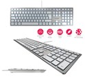 Cherry KC 6000 Slim tipkovnica, USB, bijela/srebrna