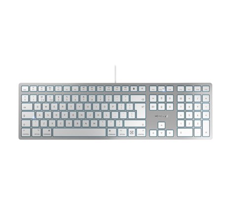Cherry KC 6000C tipkovnica za MAC, USB-C, Srebrno/ Bijela