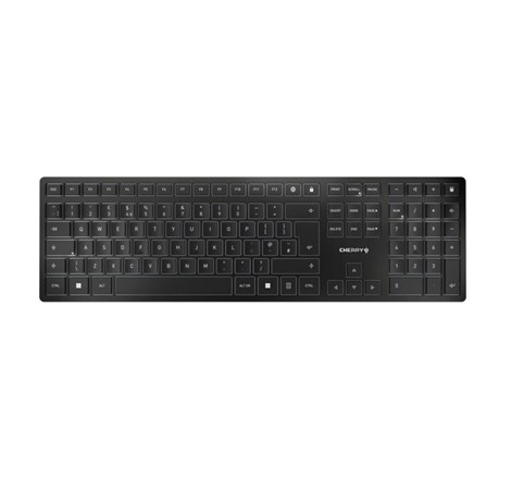 Cherry KW 9100 SLIM bežična/BT tipkovnica, AES-128 enkripcija, crna