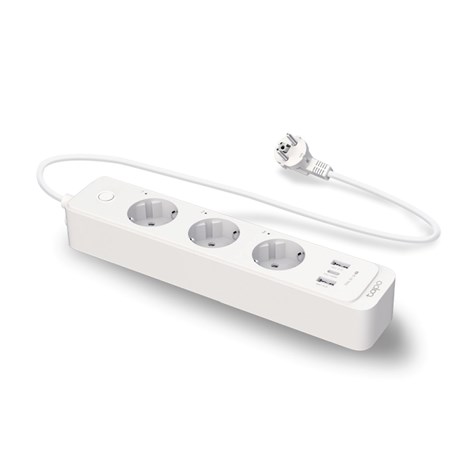 TP-Link Tapo P300 WiFi Smart multi utičnica, 3×strujna utičnica, 2×USB-A, 1×USB-C, QC3.0 18W punjač, Tapo app, Wi-Fi kontrola, Timer/Schedule postavke, Glasovna kotrola Amazon Alexa/Google Assistant