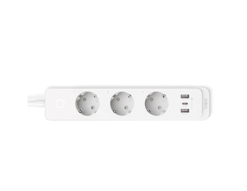 TP-Link Tapo P300 WiFi Smart multi utičnica, 3×strujna utičnica, 2×USB-A, 1×USB-C, QC3.0 18W punjač, Tapo app, Wi-Fi kontrola, Timer/Schedule postavke, Glasovna kotrola Amazon Alexa/Google Assistant