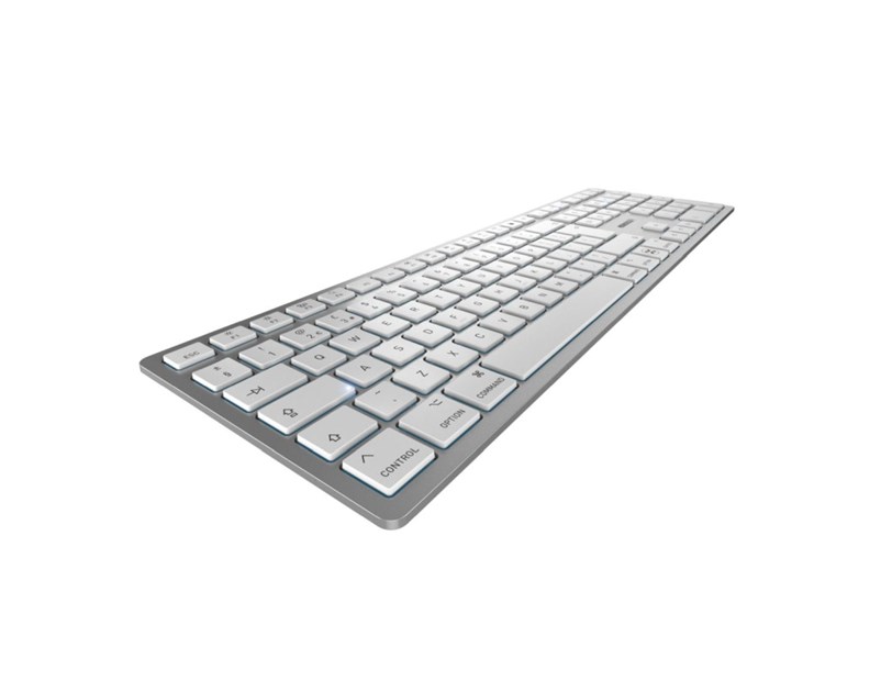 Cherry KW 9100 Slim bežična tipkovnica za MAC, Srebrno/Bijela