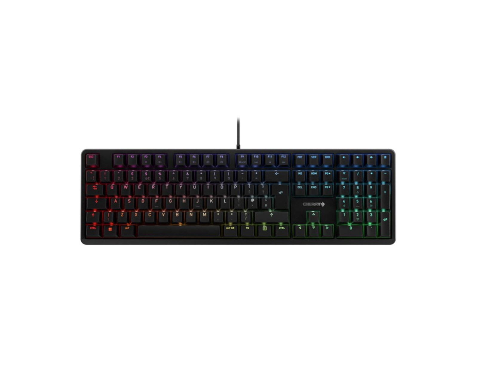 Cherry G80-3000N RGB tipkovnica (mehanička), MX silent RED switch, USB, crna