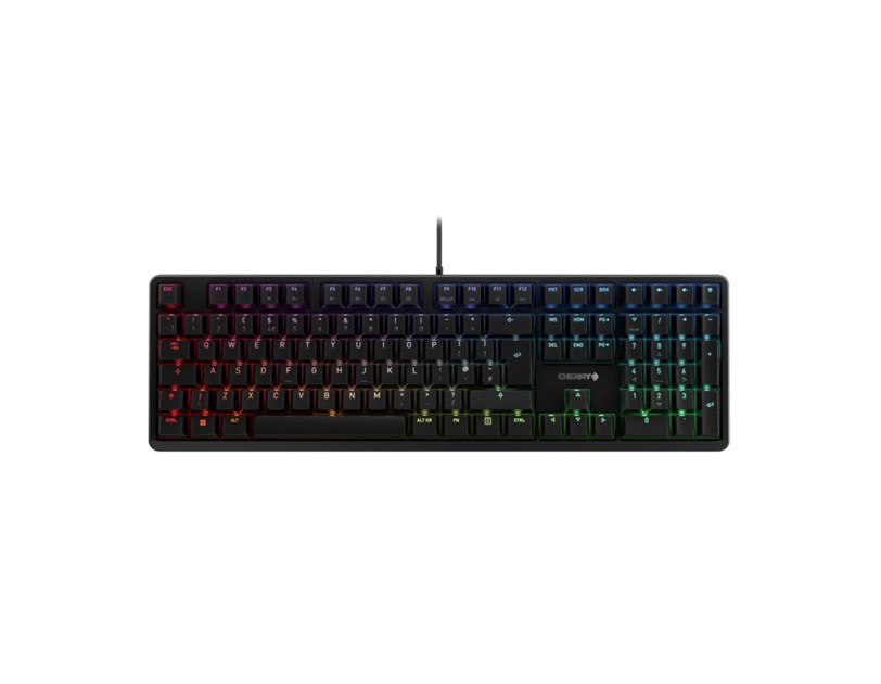 Cherry G80-3000N RGB tipkovnica (mehanička), MX silent RED switch, USB, crna