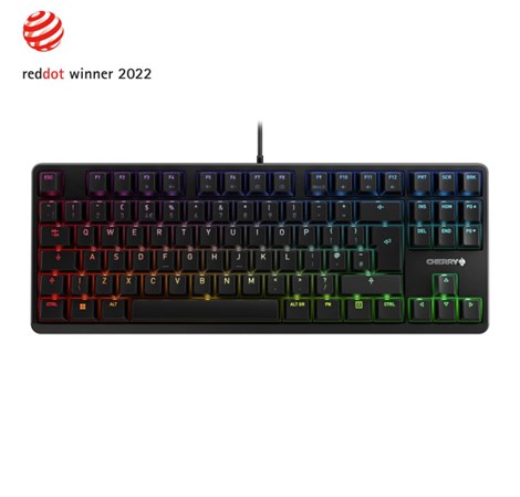 Cherry G80-3000N RGB TKL tipkovnica (mehanička), MX silent RED switch, USB, crna