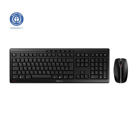 Cherry Stream Desktop tiha bežična tipkovnica + miš, crna