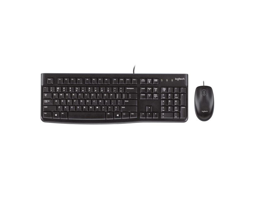 Logitech MK120 tipkovnica+miš, USB, crna (920-002549)