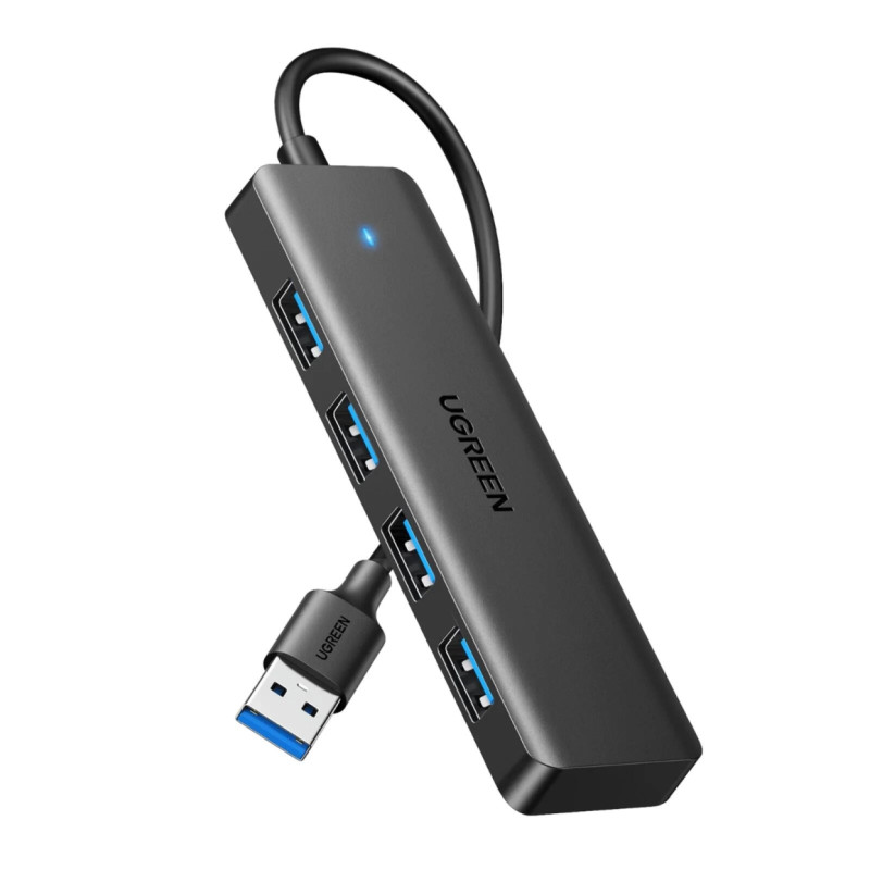 UGREEN 4-portni USB-A HUB 4xUSB-A 3.0, sivi
