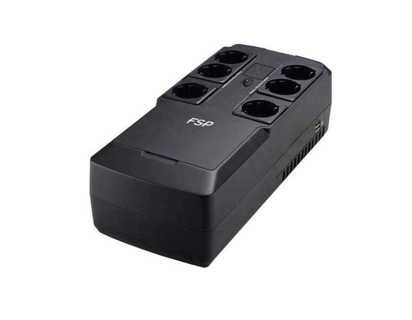 Fortron Source UPS NanoFit 600VA/300W, Offline, 2×USB, 6×Schuko, 1×4.5Ah