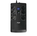 Fortron Source UPS NanoFit 800VA/480W, Offline, 2×USB, 6×Schuko, RJ45, 1×5Ah