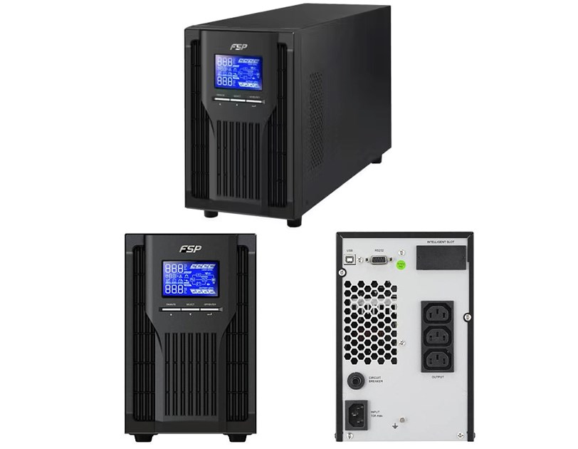 Fortron Source UPS Champ Tower 3000VA/2700W, On-line double conversion, USB, RS-232, 4×IEC, 6×9Ah,LCD