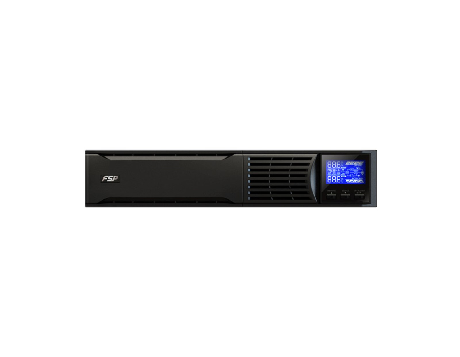 Fortron Source UPS Champ Rack 2000VA/1800W, On-line double conversion, USB, RS-232, 3×Schuko, 4×9Ah, LCD