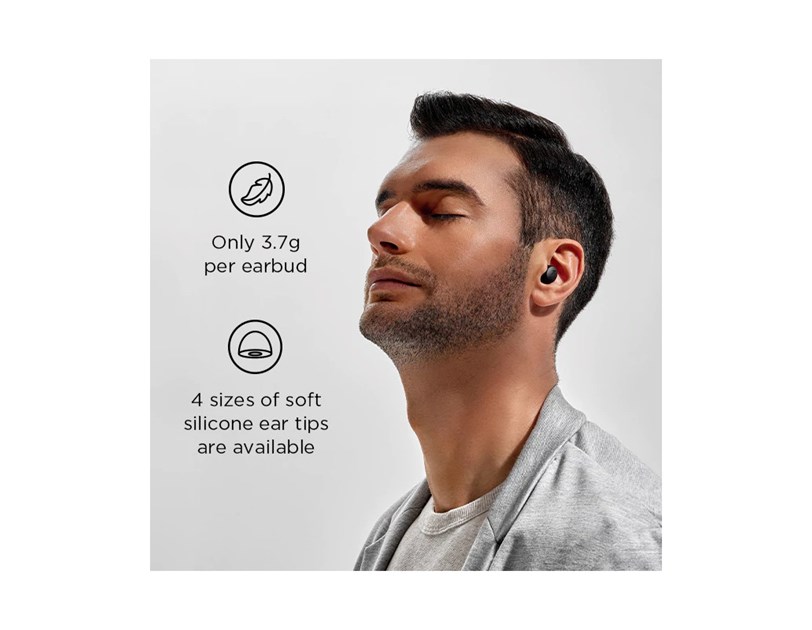 1MORE ComfoBuds Mini TWS In-Ear bežične slušalice s mikrofonom, BT5.2, ANC, bežično punjenje, 25h, crne