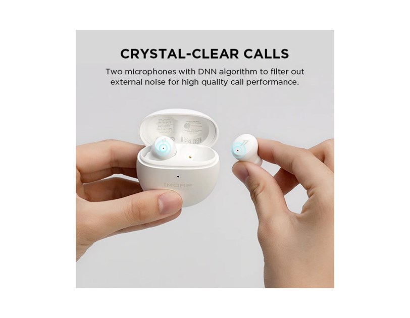 1MORE ComfoBuds Mini TWS In-Ear bežične slušalice s mikrofonom, BT5.2, ANC, bežično punjenje, 25h, bijele