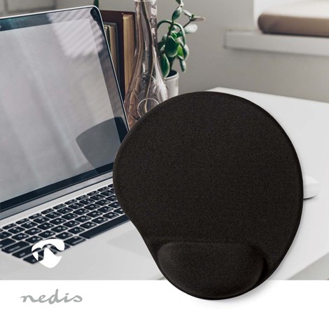 NEDIS podloga za miš sa silikonskim uporištem, crna