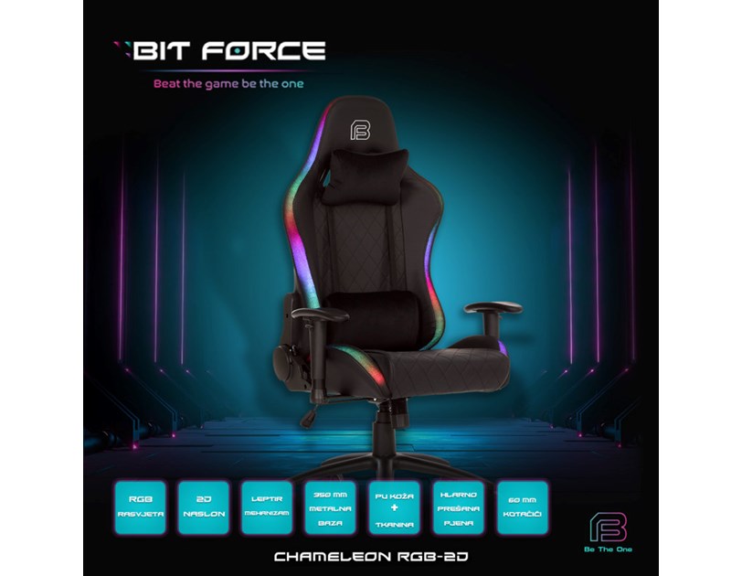Bit Force Chameleon RGB-2D igraća stolica 