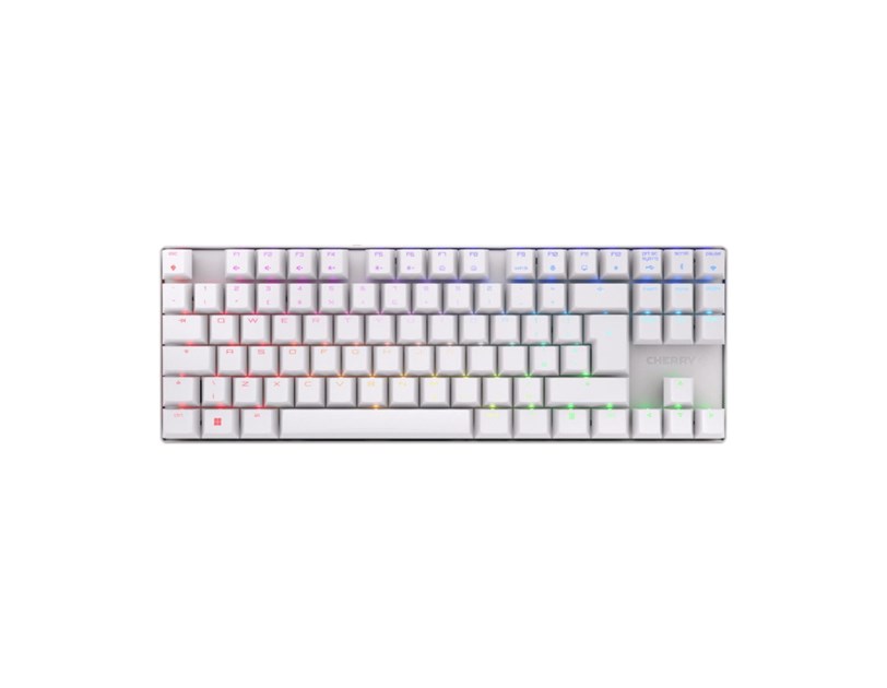 Cherry MX 8.2 TKL bežična (RGB) mehanička tipkovnica,MX red, USB, bijela