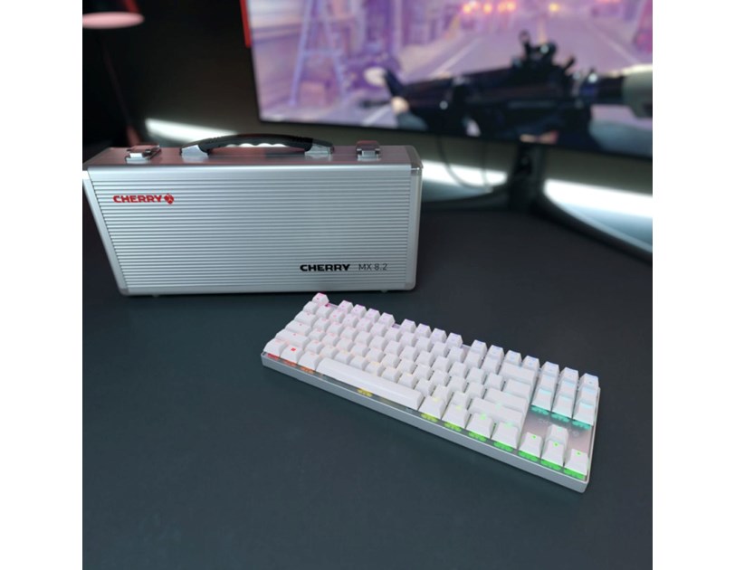 Cherry MX 8.2 TKL bežična (RGB) mehanička tipkovnica,MX red, USB, bijela