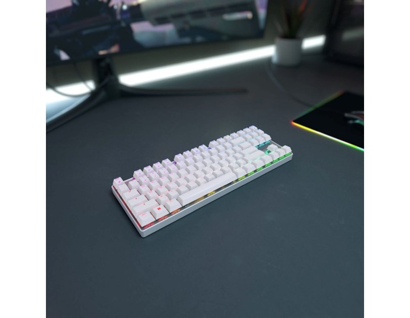 Cherry MX 8.2 TKL bežična (RGB) mehanička tipkovnica,MX red, USB, bijela