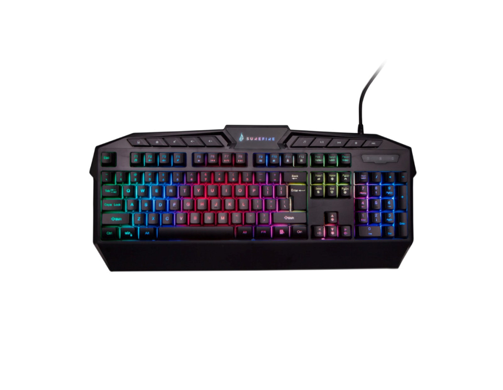 SureFire KingPin Gaming igraća tipkovnica, RGB LED, USB, crna