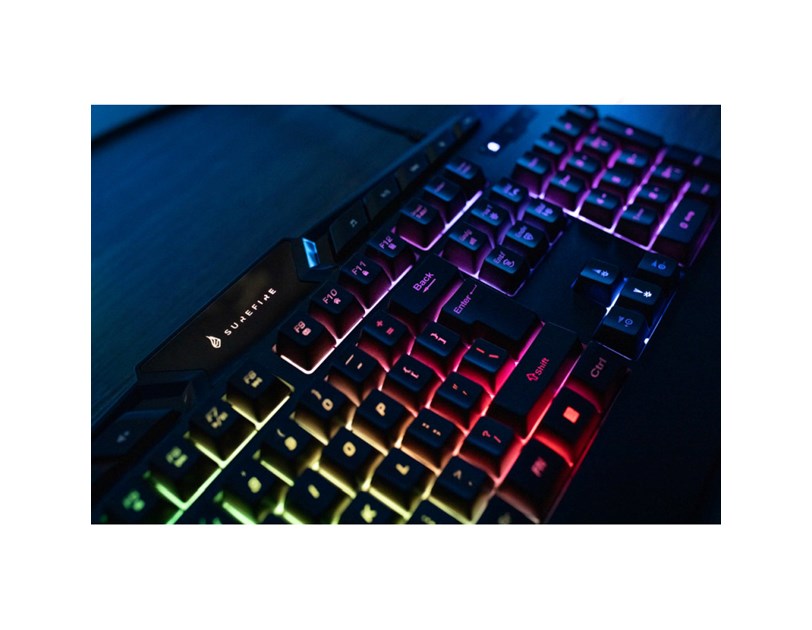 SureFire KingPin Gaming igraća tipkovnica, RGB LED, USB, crna