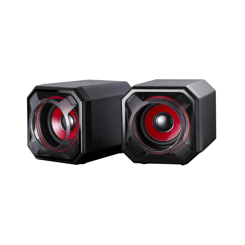 SureFire Gator Eye igraći zvučnici 2.0, 5W RMS, 3.5mm/USB, crveni