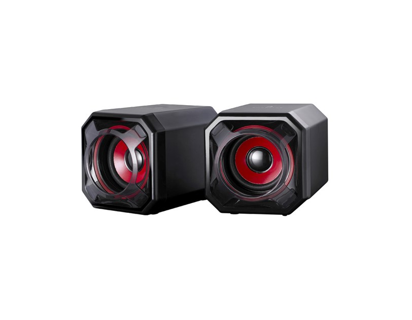 SureFire Gator Eye igraći zvučnici 2.0, 5W RMS, 3.5mm/USB, crveni
