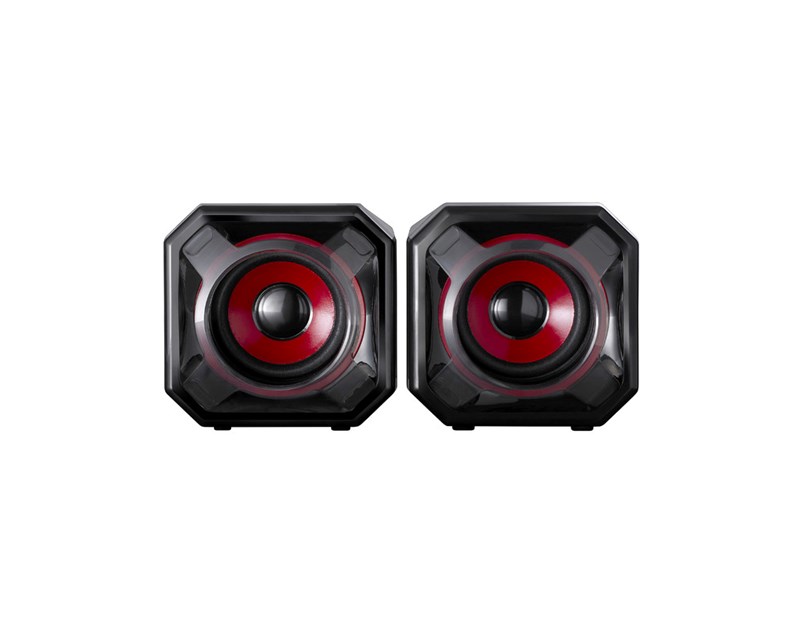 SureFire Gator Eye igraći zvučnici 2.0, 5W RMS, 3.5mm/USB, crveni