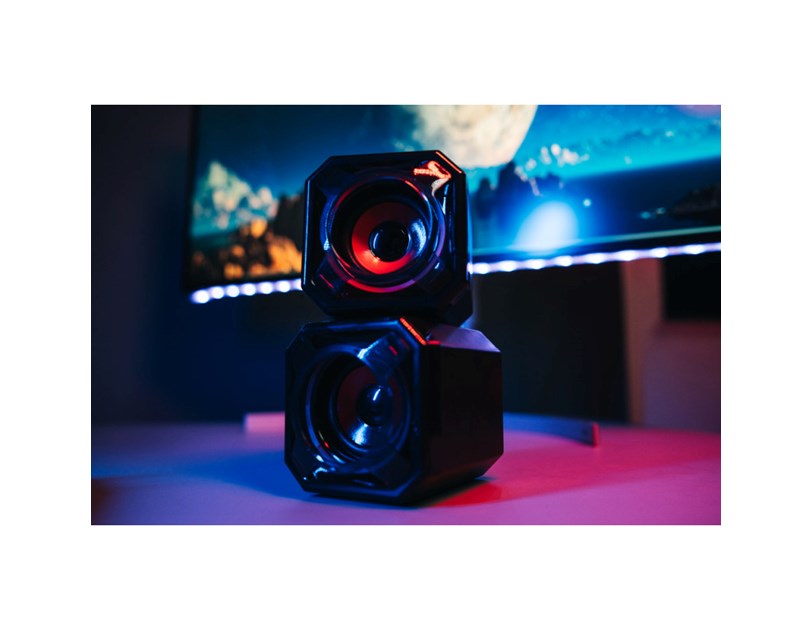 SureFire Gator Eye igraći zvučnici 2.0, 5W RMS, 3.5mm/USB, crveni