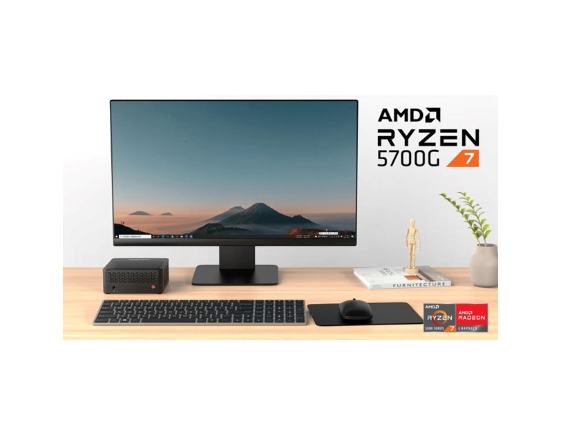 Minisforum EliteMini X500, AMD R7-5700G, 32GB DDR4, 512GB SSD, Radeon Graphics, HDMI/DP/, 2×G-bit RJ45 + Win 11 Pro