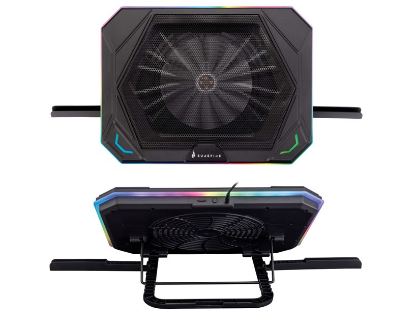 SureFire Bora X1 Gaming podloga za hlađenje prijenosnika do 17", USB, RGB LED
