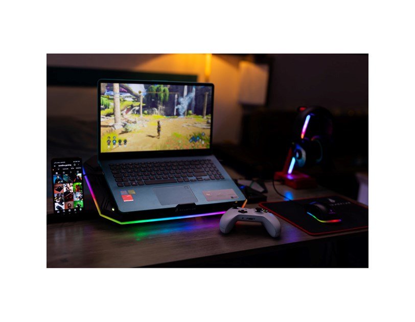 SureFire Bora X1 Gaming podloga za hlađenje prijenosnika do 17", USB, RGB LED