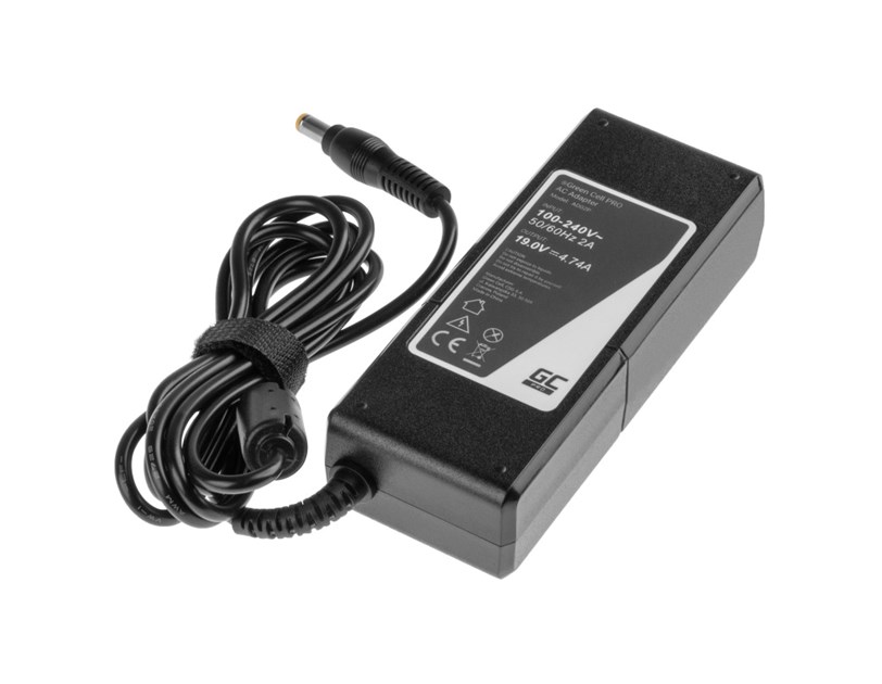 Green Cell (AD02P) Acer AC adapter 90W, 19V/4.74A, 5.5mm-1.7mm
