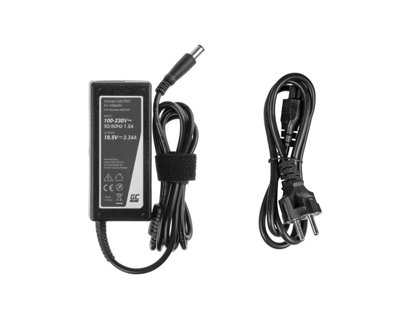 Green Cell (AD07AP) AC adapter za Dell Inspiron 15 1525 3541 3541 Latitude 3350 3460 E4200 XPS 13 L321x L322x 19.5V 3.34A
