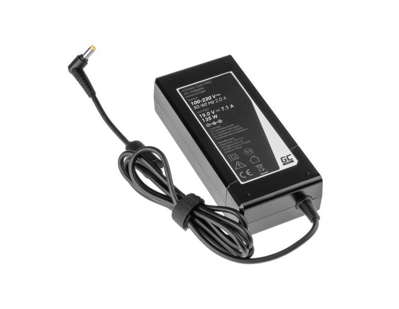 Green Cell (AD102P) AC adapter 135W za Acer prijenosnike, 19V/7.1A, 5.5-1.7mm