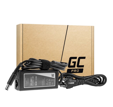 Green Cell (AD12P) AC adapter 65W za HP, 18.5V/3.5A, 7.4mm-5.0mm