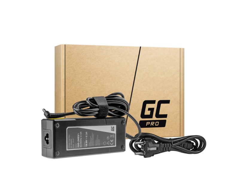 Green Cell (AD22P) AC adapter 120W, 19V/6.3A, 5.5mm-2.5mm za Asus G56 G60 K73 K73S K73SD K73SV F750 X750 MSI GE70 GT780