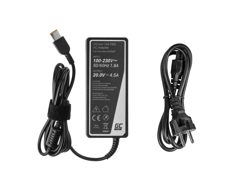 Green Cell (AD39AP) AC Adapter Lenovo 90W, 20V/4.5A za  Lenovo G500 G500s G510 Z51-70 IdeaPad Z510 Z710 ThinkPad T440s T460p T470p