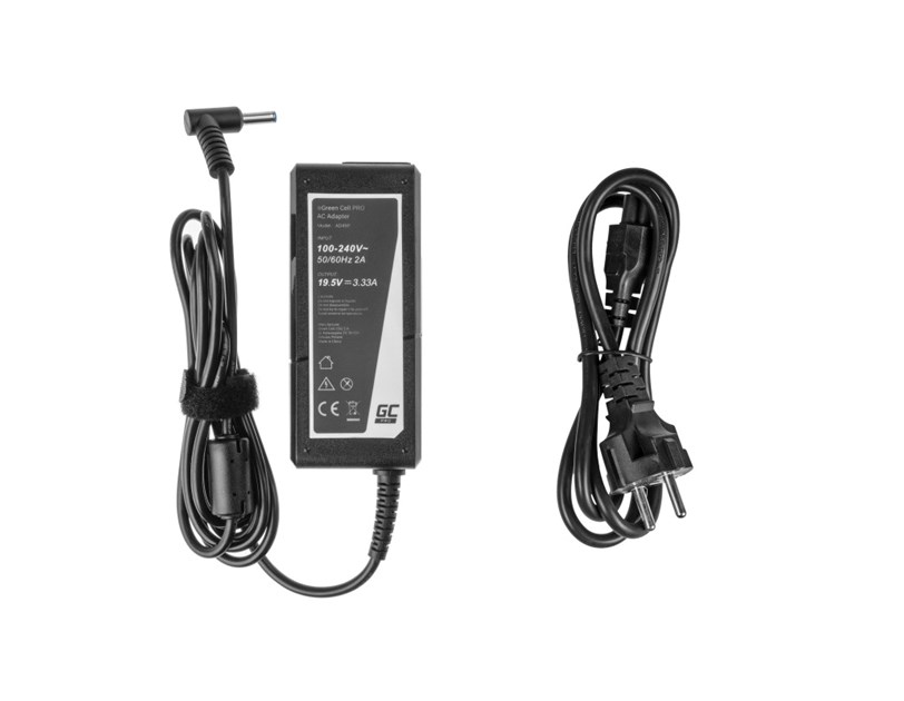 Green Cell (AD49P) H6Y89AA, PRO Charger / AC Adapter za HP 65W / 19.5V 3.33A / 4.5mm-3.0mm