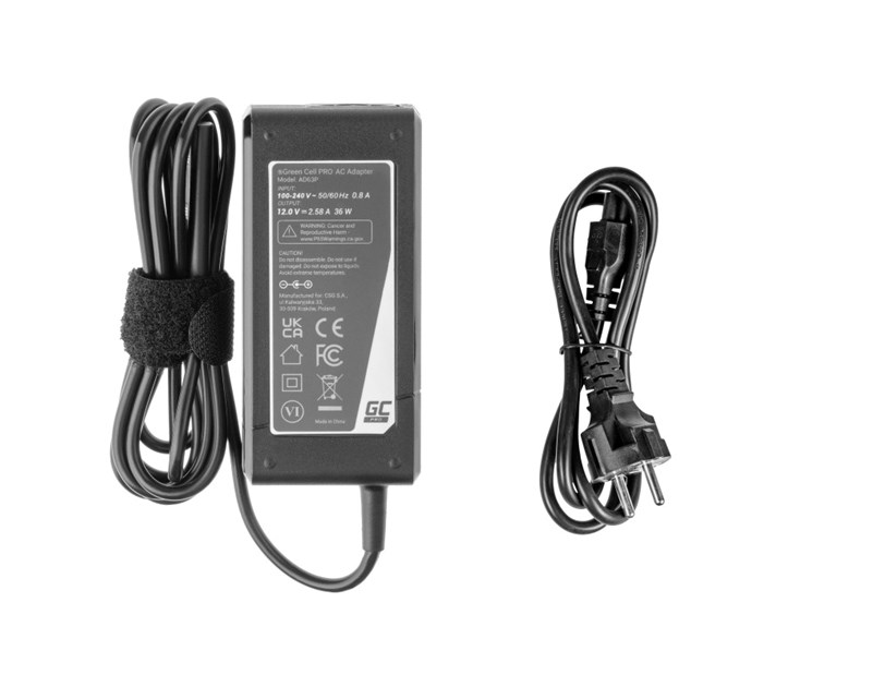 Green Cell (AD63P) AC adapter za Microsoft Surface Pro 3 i Pro 4 36W, 12V/ 2,58A Magnetic
