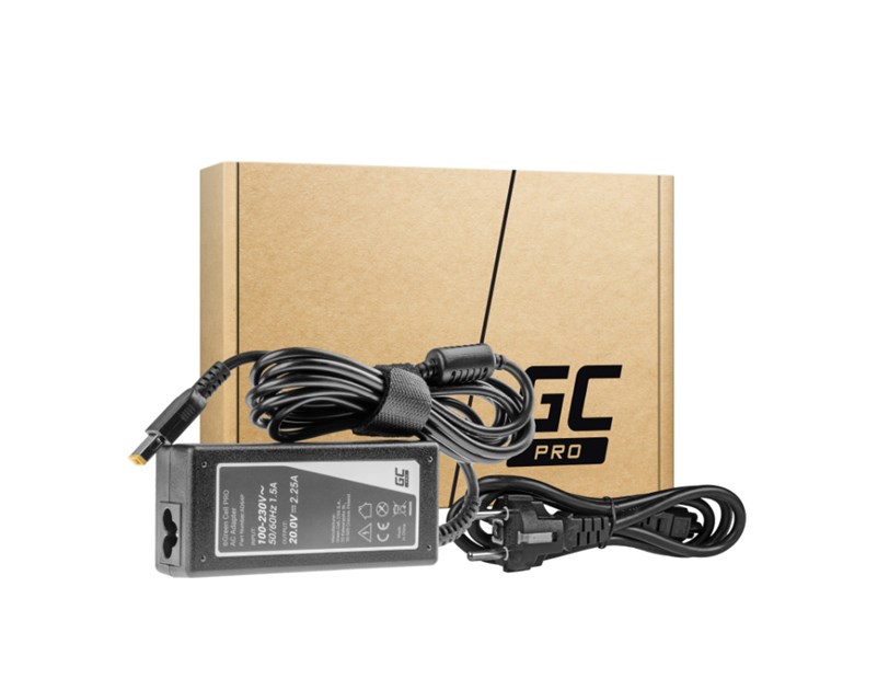 Green Cell (AD64P) AC adapter 45W Slim Tip, 20V/2.25A za  Lenovo G50-30 G50-70 G505 Z50-70 ThinkPad T440 T450 IdeaPad S210