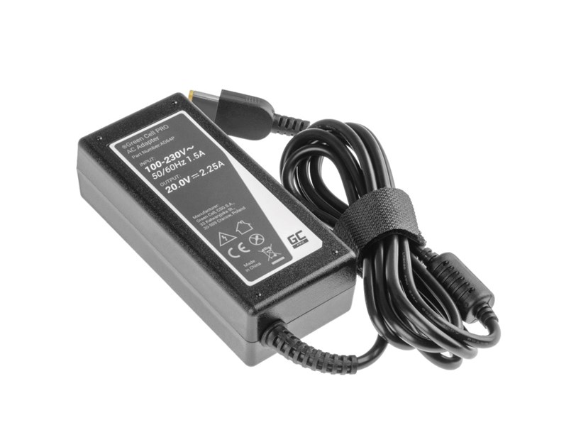 Green Cell (AD64P) AC adapter 45W Slim Tip, 20V/2.25A za  Lenovo G50-30 G50-70 G505 Z50-70 ThinkPad T440 T450 IdeaPad S210