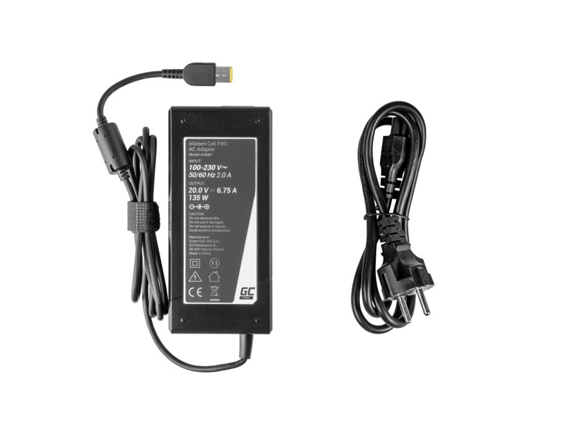 Green Cell (AD68P) AC Adapter 135W za Lenovo Y70 Y50-70 Y70 Y70-70 Y520 Y700 Z710 700-15ISK 20V/ 6.75A