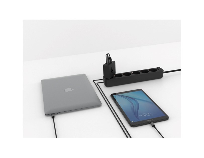 Green Cell (CHAR10) zidni punjač 45W, USB-C/USB-A + USB-C kabel