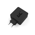 Green Cell (CHAR10) zidni punjač 45W, USB-C/USB-A + USB-C kabel