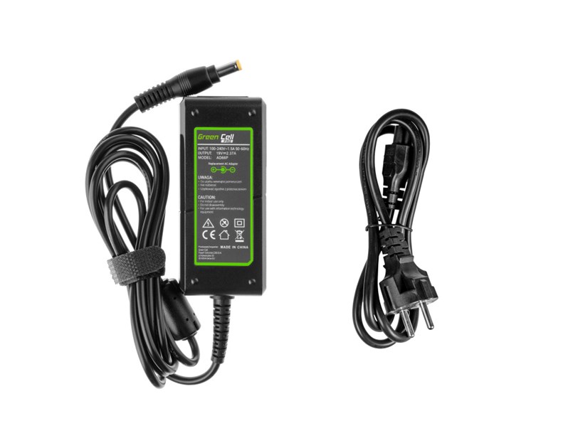 Green Cell AC adapter (AD66P) Acer Aspire E5-511 E5-521 E5-573 E5-573G ES1-131 ES1-512 ES1-531 V5-171 19V 2.37A 45W