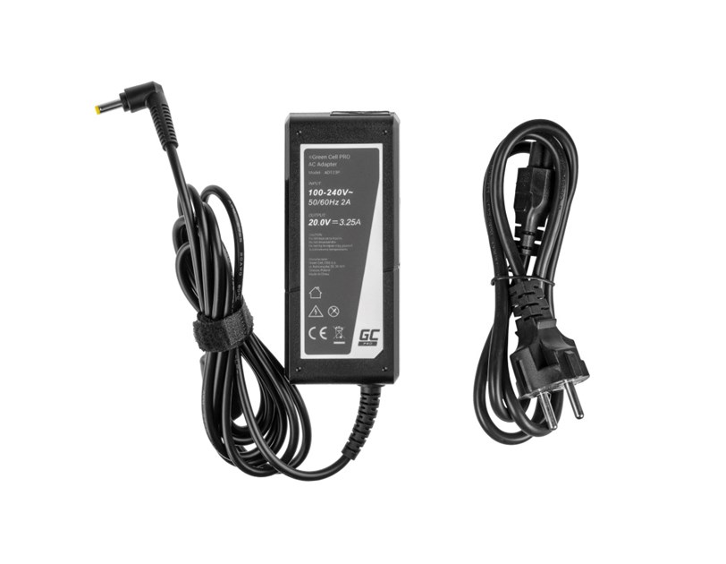 Green Cell PRO (AD123P) AC adapter 65W/20V 3.25A / 4.0mm-1.7mm, za Lenovo 